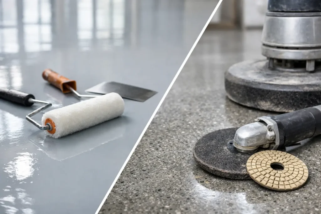 Resin Flooring vs Polished Concrete