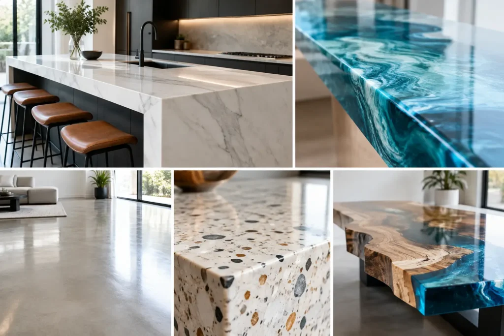 Architectural Resin Surface Examples That Transform